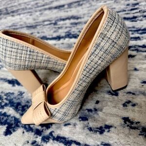 Croquette style high heeled shoes